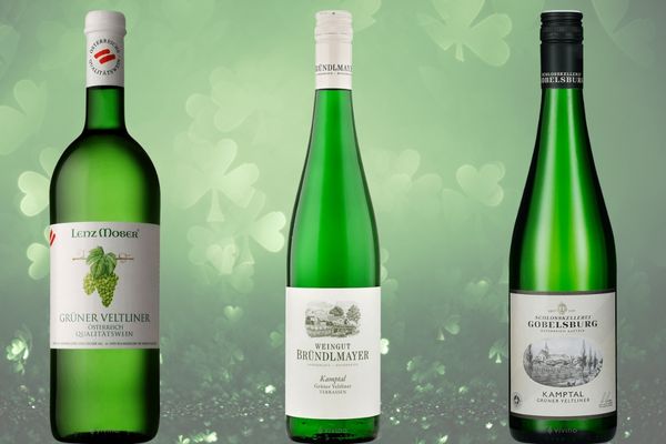 green wine bottles