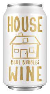 House Wine Brut Bubbles in can