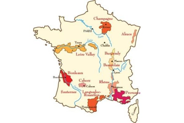 French Wine Regions Map