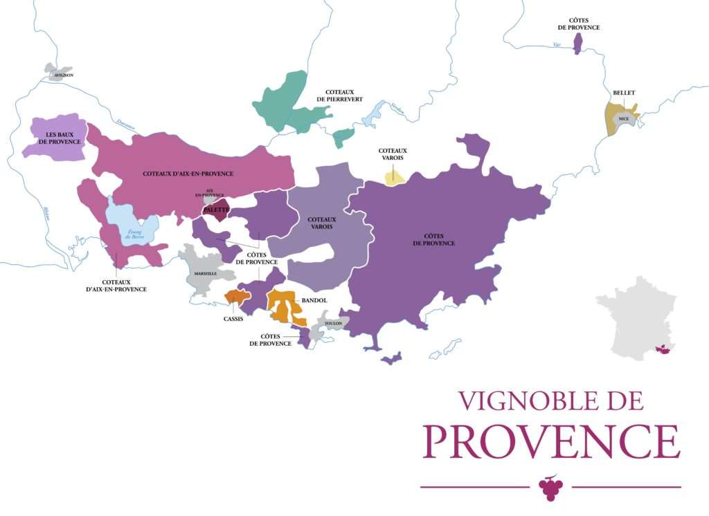 provence wine region map