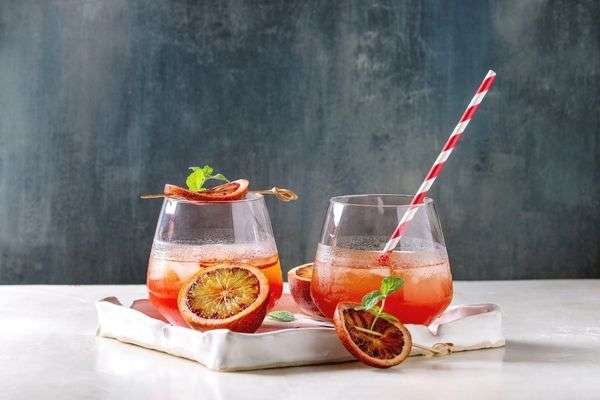 blood orange punch christmas prosecco cocktails